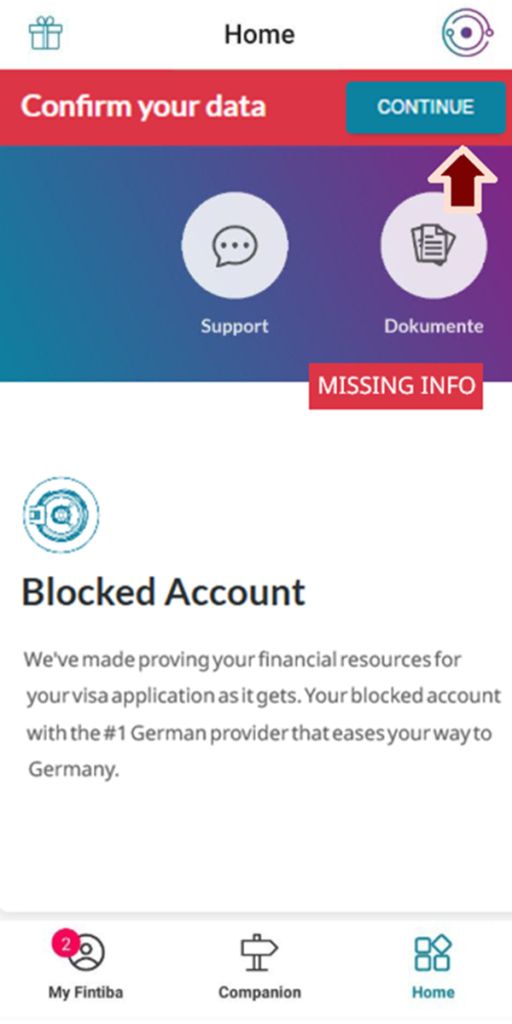 فتح حساب بنكي مغلق وتأمين صحي أونلاين مع باقة Fintiba Plus للحصول على مستندات الفيزا الألمانية