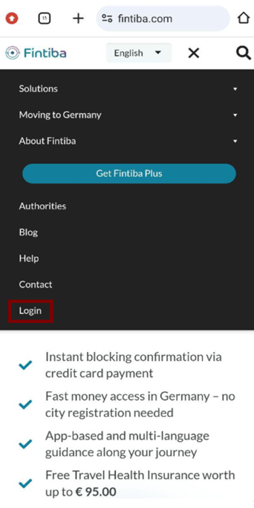 فتح حساب بنكي مغلق وتأمين صحي أونلاين مع باقة Fintiba Plus للحصول على مستندات الفيزا الألمانية