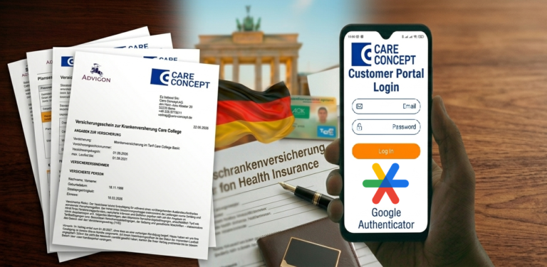 التسجيل في بوابة عملاء Care Concept لإدارة وثائق التأمين الصحي